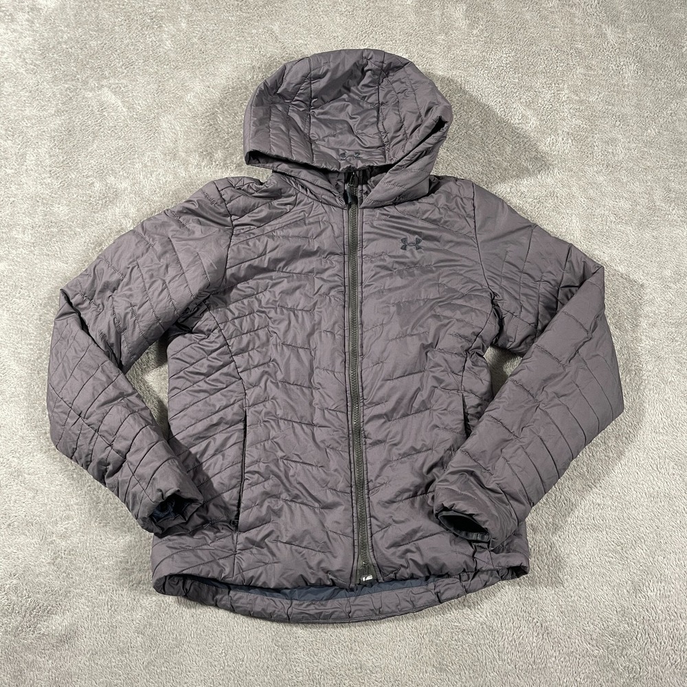 Under Armour Women's Storm Insulated Jacket Gray S P Full Zip Winter Comfort‎